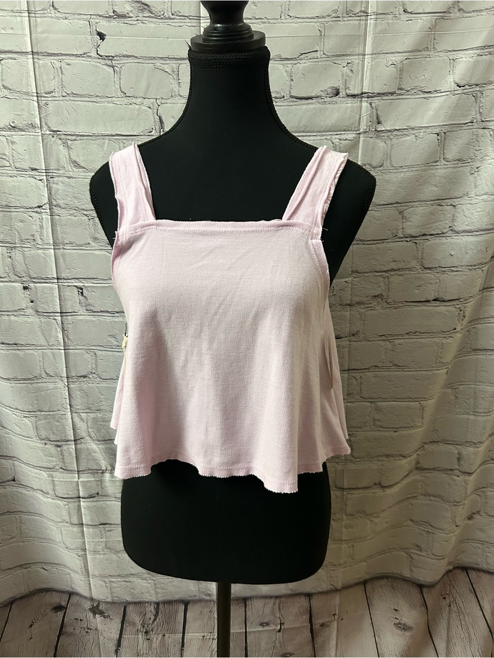 Light Pink Women's Square Neck Tank Top